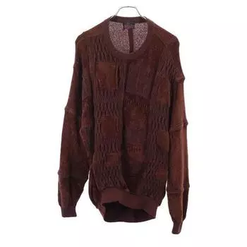 santa fe wool blend Long sleeve the mall knit 3 Brown sweater Men s Used
