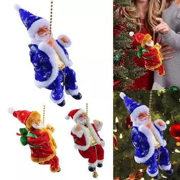 Санта-канат, куклы, рождественская музыка, Санта-украшение, электронные мини-игрушки Санты коричневый