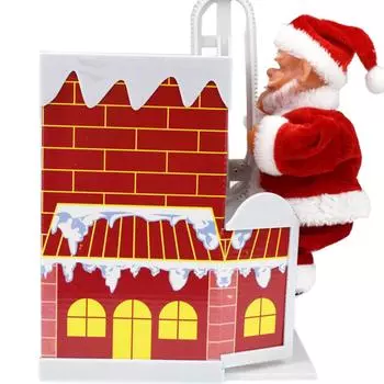 Санта-Клаус, альпинист по дымоходу с лестницей из бисера, рождественское украшение - детская праздничная игрушка и подарок