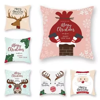 Санта-Клаус Автомобиль Наволочка Домой Лось Веселое Рождество Подушка Чехол Новогоднее Украшение Украшения Natal Navidad