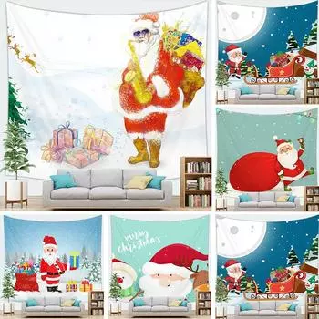Санта-Клаус фоновое украшение подвесная ткань домашний гобелен настенный 100x75cm