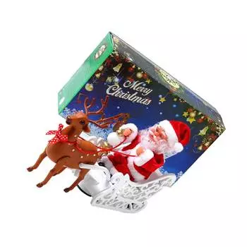 Санта-Клаус игрушка сани животные игрушки миниатюрные украшения для машин рождественские поделки очаровательная прочная переносная фигурка подарок на вечеринку