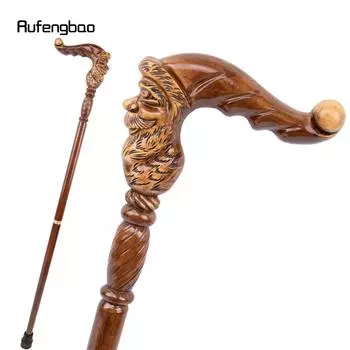 Санта-Клаус коричневая деревянная модная трость, декоративная деревянная трость для косплея, вечерние, Хэллоуин, булава, палочка, 96 см