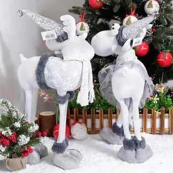 Санта-Клаус Лось Кукла Рождественский Фестиваль Украшение Фигурка Плюшевая Игрушка Домашний Рождественский Подарок Орнамент Рождественской Елки