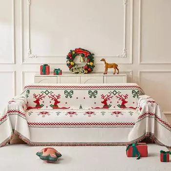 Санта-Клаус Милое Диванное Полотенце Синель Четыре Сезона Универсальный Нескользящий Чехол Ins Стиль Анти-Когти Диван Чехол 180X130