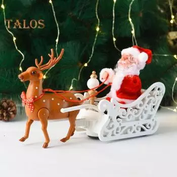 Санта-Клаус Музыкальная кукла Рождественский Санта, восхождение по лестнице, бусины, подвесные украшения, электрические детские игрушки для рождественской елки, свадебной вечеринки C