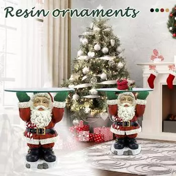 Санта-Клаус Поднос Официанта Скульптура Изделия Из Смолы Украшение Домашнего Рабочего Стола Украшение One Size