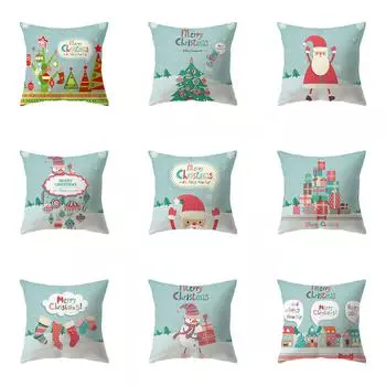Санта-Клаус Рождественская тема с принтом наволочка для дома, гостиной, украшения дивана, подушка, наволочка 40X40CM