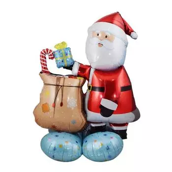Санта-Клаус Рождественская вечеринка Украшение Снеговик Украшение дома Рождественский стоячий воздушный шар 9