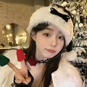 Санта-Клаус Шапка Санта-Клауса Веселое рождественское украшение Красная плюшевая шапка Рождественская шапка Рождество красный