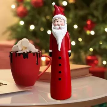 Санта-Клаус смоляная фигурка стоящая красная шуба Санта статуэтка мультяшный Санта коллекционная настольная Xmas Santa Claus