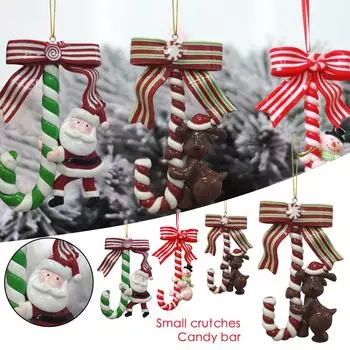 Санта-Клаус Снеговик Конфета Трость Украшение Рождественская елка Украшение Орнамент