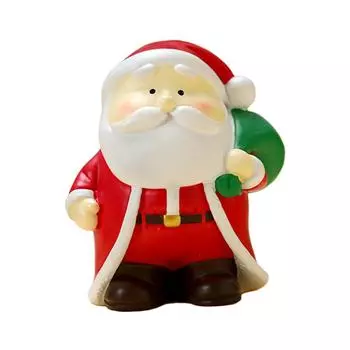 Санта-Клаус Традиционный Сезонный Стоящий Забавный Ручной Работы (6 см в высоту) Кукла из смолы для вечеринок, рождественских домашних украшений, детский подарок красный