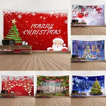Санта-Клаус, украшение для рождественской елки, гобелен с принтом, украшение для дома, гостиной, спальни, стены, гобелен 100x75cm
