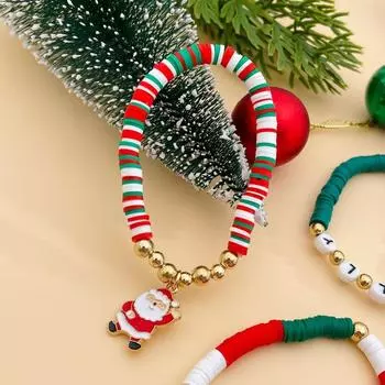 Санта-Клаус Веселый Рождественский Браслет Снежинка Ручная Цепочка Плетеный Рождественский Браслет Хипстер Bracelet