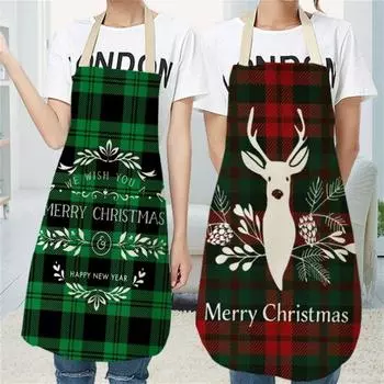 Санта кухонные фартуки унисекс званый ужин вечеринка кулинария фартук уборка Счастливого Рождества уборка дома фартук для магазина инструментов WQL55-1