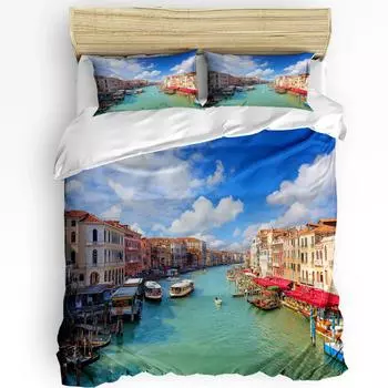Santa Maria Della Salute Church Venice Italy Duvet Cover Bed Bedding Set Home Quilt Cover Pillowcases Bedding Set No Sheet EU single(135x200cm)