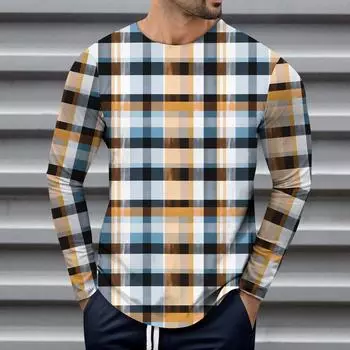 Санта-рождественский принт, весенне-осенняя мужская футболка с длинным рукавом, пуловер с круглым вырезом S чёрный