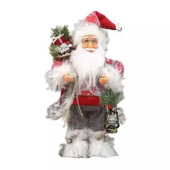 Санта Рождественское украшение 12-дюймовая фигурка ручной работы для елки, каминной полки, классический праздничный коллекционный подарок, рождественский праздничный настольный декор F