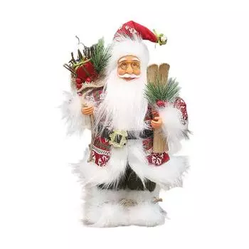 Санта Рождественское украшение 12-дюймовая фигурка ручной работы для елки, каминной полки, классический праздничный коллекционный подарок, рождественский праздничный настольный декор D