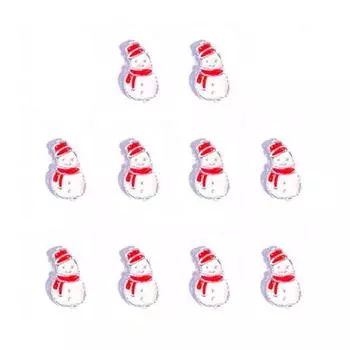 Санта-Снеговик из сплава со стразами, наклейки для дизайна ногтей, маникюрный декор 4#