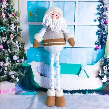 Санта-Снеговик, выдвижная кукла, украшение для дома, плюшевые игрушки, рождественские украшения, выдвижная стоячая игрушка, подарки для детей на Новый год 28CM+30CM