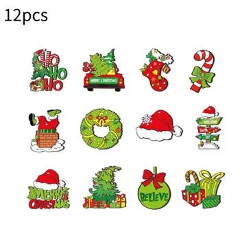 Santa The 12pcs Hat Pendant Xmas Tree Hanging Decoration Home Party Gift Santa Hat