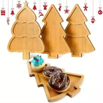 Santa Tree Appetizer Platter Candy Snack Dessert Serving Dish Christmas Tree Tray Plate for Food Appetizer Desserts Snacks Sushi