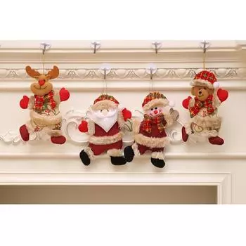 Санта Веселые рождественские украшения Рождественские елки Подвесные игрушки Украшения для рождественской елки Домашний декор Подарок 18x13cm