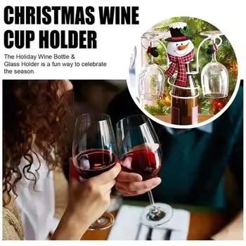 Santa Wine Bottle Holder 2024 Christmas Santa / Dwarf Festival Wine Holder Home Desktop 8*8*14c K6W0 cuckold-1pcs