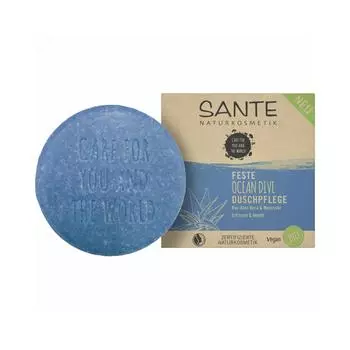 Sante - Твердый гель для душа с органическим алоэ вера и морской солью -