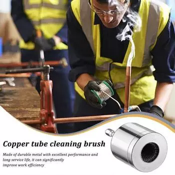 Сантехническая щетка Yousheng для чистки медных труб, удобная конструкция, многоразовый многоцелевой набор щеток для чистки трубок сверл 15/22 мм 1 Set