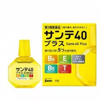 Santen 40 Plus глазные капли от усталости и покраснения глаз, 12 мл