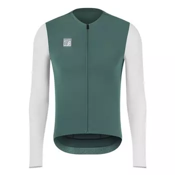 Santic Long Sleeve Cycling Cycling UV and Breathable Size Men s Jersey, Spring/Summer Wear, Protection, Quick-Drying, Breathable, (Green, M) зелёный