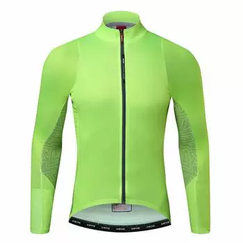 Santic Long Sleeve Cycling Road Bike UV Size 3XL Men s Jersey, Spring/Autumn, Jersey, Moisture-Wicking, Quick-Drying, Protection, Green,