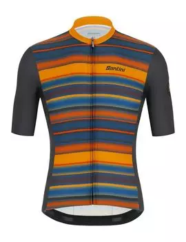 Santini Terranova Gravel Cycling Jersey, Men s, Orange/Blue