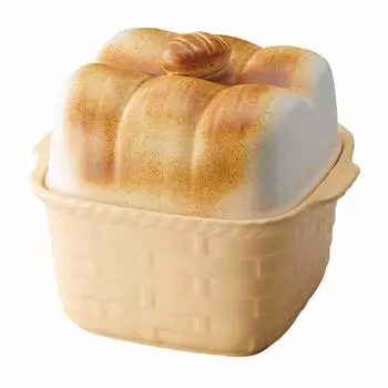Santo Bread Utensils Brown Banko Yaki Bread Mold Storage Container Bread Maker 17719 20.5cm &