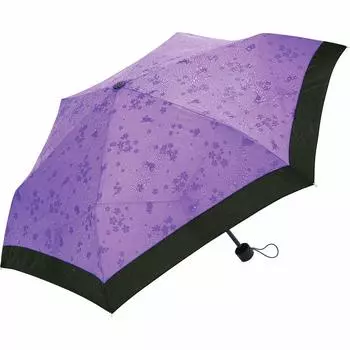 Santos Folding Water Repellent Umbrella Sakura Rabbit Purple 50cm Folding Umbrella For Both Sunny and Rainy Days Hand Open Women s JK-75 фиолетовый