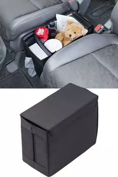 Sanwa Direct Console General Ширина включает в себя автомобильное хранилище для салфеток M с крышкой, назначение, 18,5 см, коробка, складная, коробка, багажник, размер, 200-CARBG007 чёрный