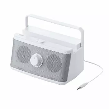 Sanwa Direct Hand Speaker Проводной динамик для телевизора с питанием от USB-кабеля, длина кабеля 5 м, белый 400-SP087W