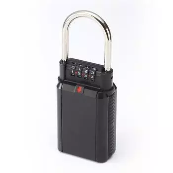 Sanwa Direct Key Storage Dial 4-значный ключ для хранения и большой ящик для ключей, навесной замок, тип, [для доставки] коробка, размер, 200-SL027BK чёрный