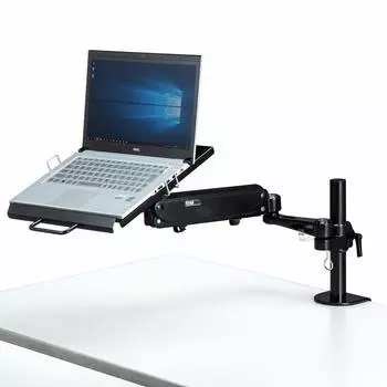 Sanwa Direct Laptop Arm Gas Pressure Height Adjustment Angle Adjustment Clamp Arm Movement Cable Holder Included Load Capacity 3kg 100-NPC006
