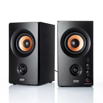 Sanwa Direct PC Speaker проводное подключение 30 Вт деревянный телевизор компьютер монитор динамик стерео блок питания переменного тока 3,5 мм 400-SP107