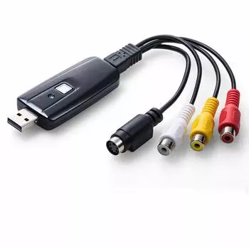 Sanwa Direct USB Video Capture Оцифровка видеокассет с программным обеспечением S Terminal Composite VHS/8 мм 400-MEDI008