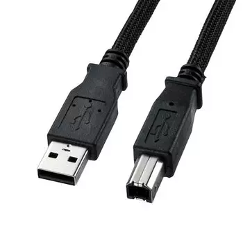 Sanwa поставляет нейлоновый сетчатый кабель USB2.0 (3m) КУ20-НМ30К2 чёрный