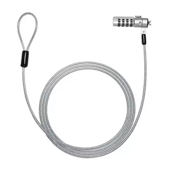 Sanwa поставляет стандартный слот для провода безопасности Nano совместимый 4-значный кодовый замок и (Длина провода/приблизительная. 1,8 м/Диаметр провода/приблизительно. 4,5мм) СЛ-92