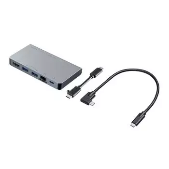 Sanwa поставляет USB-док-концентратор Type-C (с портом HDMI/LAN) USB-3TCH15S2 серебряный