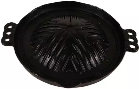 Sanwa Seiki Seisakusho S Genghis Khan Pot 26cm with Hole Genghis Khan Iron Plate 301077 чёрный