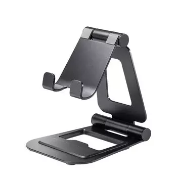 Sanwa Supply Aluminum Tablet Stand and Height (Angle Adjustable), Black, PDA-STN52BK чёрный