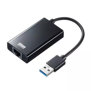 Sanwa Supply conversion adapter USB hub USB3.2-LAN (with port, black) USB-CVLAN3BKN чёрный